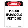 Signmission Safety Sign, OSHA Danger, 18" Height, Rigid Plastic, Poison Hazardous Pesticide, Portrait OS-DS-P-1218-V-1979
